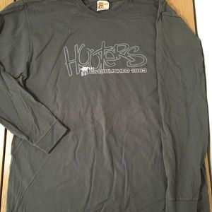 NEW MENS VINTAGE HOOTERS UNISEX GREY LONG SLEEVE T-SHIRT SIZE LARGE